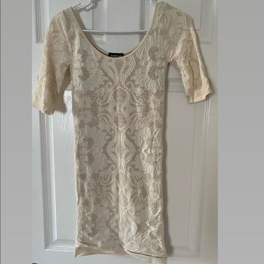 Bebe sexy bodycon lace dress